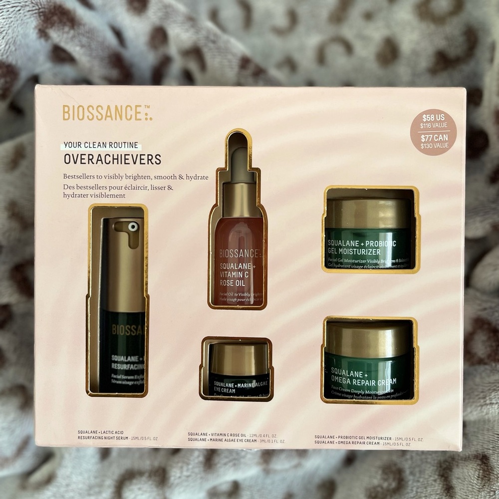 NWT Biossance Overachievers Set